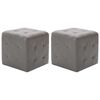 vidaXL Mesas de cabeceira 2 pcs 30x30x30 cm couro artificial cinzento