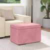 vidaXL Banqueta Rosa 61 x 41 x 40 cm Veludo e Madeira de Engenharia