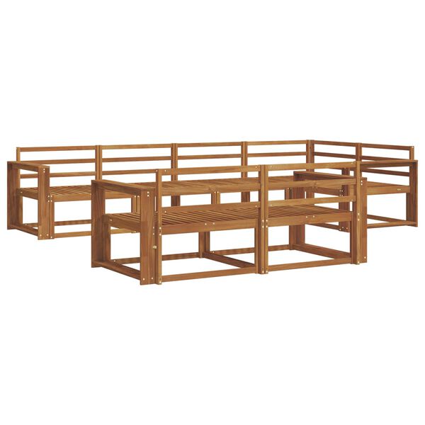 vidaXL Conjunto de Sof&aacute;s para Exterior 7 pcs Natural