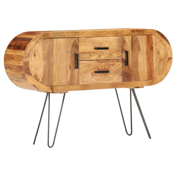 vidaXL Aparador 118x28x75 cm madeira de ac&aacute;cia maci&ccedil;a