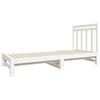 vidaXL Estrutura sof&aacute;-cama de puxar 2x(90x190) cm pinho maci&ccedil;o branco