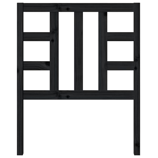 vidaXL Cabeceira de cama 81x4x100 cm pinho maci&ccedil;o preto