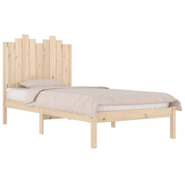 vidaXL Estrutura de cama 100x200 cm pinho maci&ccedil;o