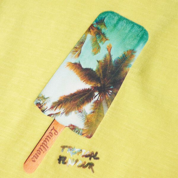 T-shirt de crian&ccedil;a amarelo 140