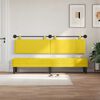 vidaXL Cabeceira Suspensa Liso Amarelo Claro 210 x 55 x 5 cm