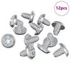 vidaXL Parafusos de Bloqueio 12 unid. Prateado M4 x 5 mm Ferro