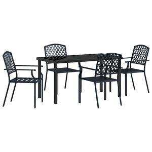 vidaXL Conjunto de Jantar para Jardim 5 pcs Antracite