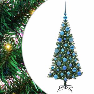 vidaXL &Aacute;rvore de Natal Artificial Pr&eacute;-iluminada Verde 120 cm