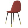vidaXL Cadeiras de jantar 2 pcs tecido vermelho tinto