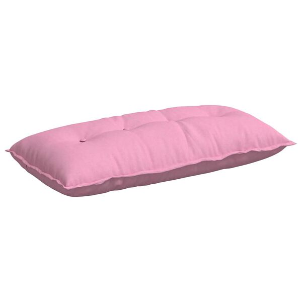 vidaXL Travesseiro para Costas Rosa 100 x 19 x 50 cm tecido