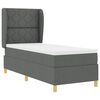 vidaXL Cama Box Springs com Colch&atilde;o Cinza Escuro 90x190 cm 80 x 200 cm