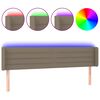vidaXL Cabeceira de cama c/ luzes LED 203x16x78/88cm cinza-acastanhado