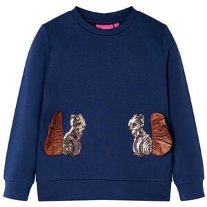 vidaXL Sweatshirt para crian&ccedil;a azul-marinho 104