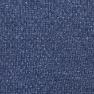 vidaXL Cabeceira de cama c/ abas tecido 203x16x118/128 cm azul