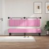 vidaXL Cabeceira Suspensa Riscas Rosa 170 x 55 x 5 cm tecido