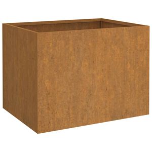 vidaXL Vaso/floreira 62x47x46 cm a&ccedil;o corten