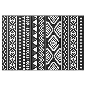 vidaXL Tapete de exterior 120x180 cm ARAKIL PP preto