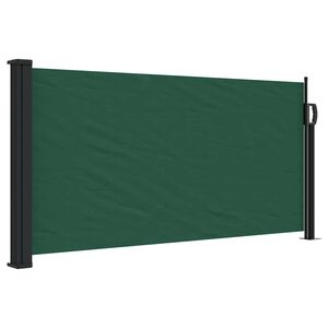 vidaXL Toldo lateral retr&aacute;til 100x300 cm verde-escuro