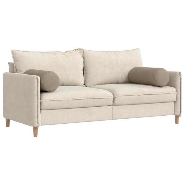 vidaXL Almofadas de Apoio 2 pcs Cinzento-acastanhado Ø 25 x 70 cm