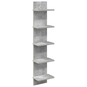 vidaXL Prateleira de Parede Cinzento Cimento 22 x 15 x 100 cm