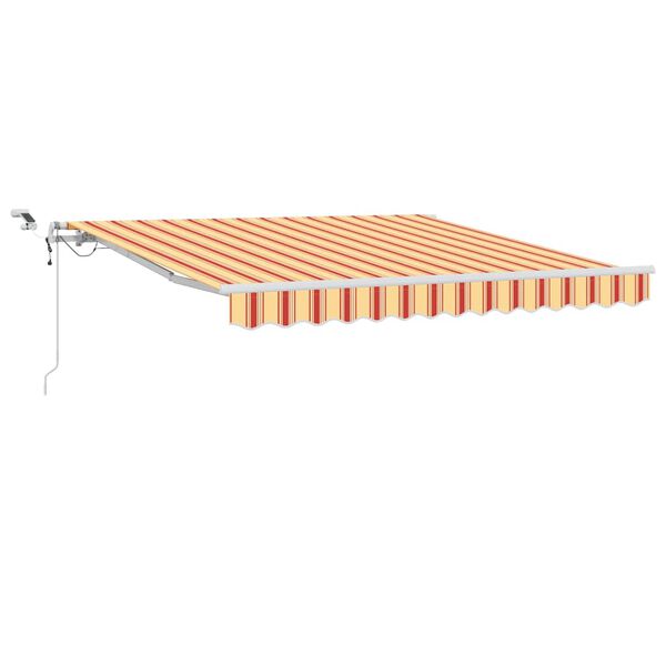 vidaXL Toldo Retr&aacute;til Amarelo e Laranja 300 x 250 cm Poli&eacute;ster e Metal