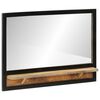 vidaXL Espelho com prateleira 80x8x55 cm vidro e mangueira maci&ccedil;a