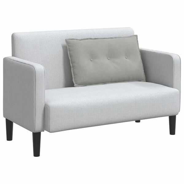 vidaXL Travesseiro para Costas Cinzento-claro 80 x 50 cm