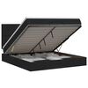 vidaXL Cama ottoman com colch&atilde;o Preto 140 x 190 cm Tecido