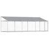 vidaXL Jaula para c&atilde;o com telhado/porta 6x2x2 m a&ccedil;o galvanizado cinza