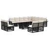 vidaXL Conjunto de Sof&aacute; de Jardim 13 unid. Preto e Branco Creme