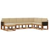 vidaXL Conjunto de Sof&aacute;s para Exterior 8 pcs Natural e Bege