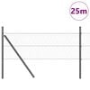 vidaXL Poste de Cerca Cinzeto 25 x 0,8 m (malha de 36 mm) A&ccedil;o e PVC