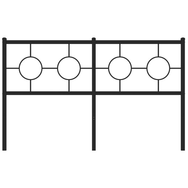 vidaXL Cabeceira de substitui&ccedil;&atilde;o 135 cm metal preto