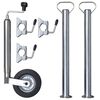 vidaXL Roda j&oacute;quei com 2 tubos de suporte e 3 grampos de divis&atilde;o, 48 mm