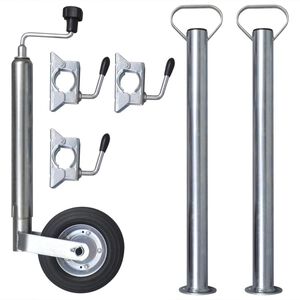 Roda j&oacute;quei com 2 tubos de suporte e 3 grampos de divis&atilde;o, 48 mm
