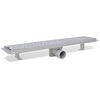vidaXL Dreno de chuveiro linear bolhas 630x140 mm a&ccedil;o inoxid&aacute;vel