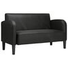 vidaXL Sof&aacute;-luvas 110 cm couro artificial preto