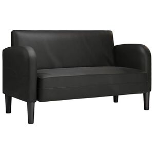 vidaXL Sof&aacute;-luvas 110 cm couro artificial preto