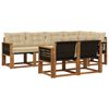 vidaXL Conjunto de Sof&aacute;s para Exterior 7 pcs Natural e Bege