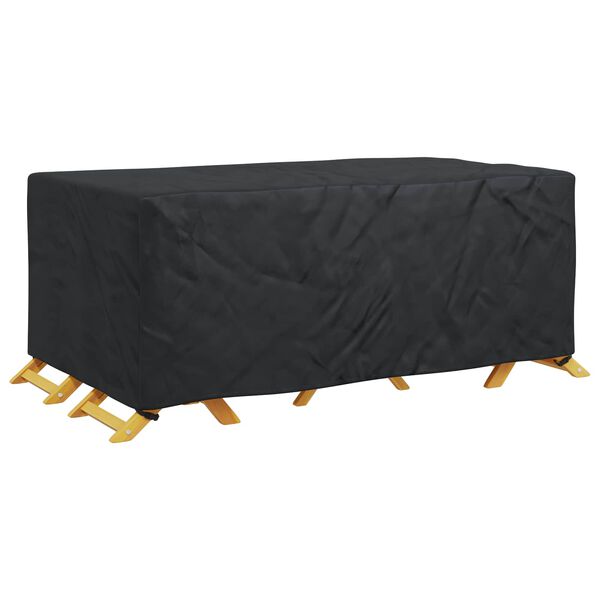 vidaXL Capa para M&oacute;veis Liso Preto 240 x 140 x 90 cm 210D