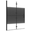 vidaXL Divis&oacute;ria de chuveiro dobr&aacute;vel ESG 100x140 cm preto