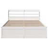 vidaXL Estrutura cama c/ cabeceira 140x190 cm pinho maciço branco