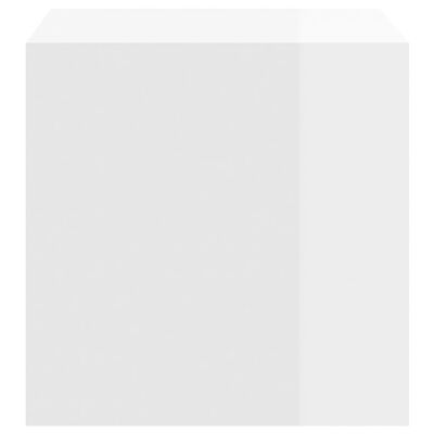 vidaXL Armário de parede 37x37x37 cm contraplacado branco brilhante