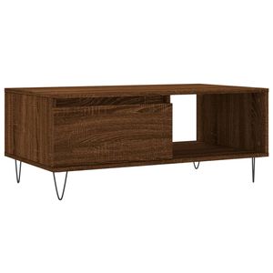 vidaXL Mesa de centro 90x50x36,5cm derivados madeira carvalho castanho