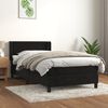 vidaXL Cama com molas/colch&atilde;o 90x200 cm veludo preto