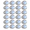 vidaXL Candeeiro de parede solar LED exterior 24 pcs prateado redondo