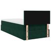 vidaXL Estrutura cama otomana colch&atilde;o 80x200 cm veludo verde escuro