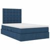 vidaXL Cama com arruma&ccedil;&atilde;o e colch&atilde;o Azul 120 x 200 cm Poli&eacute;ster