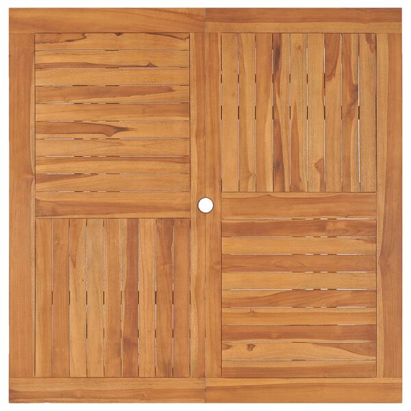 vidaXL Mesa de jardim 120x120x75 cm madeira de teca maci&ccedil;a