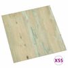 vidaXL Pranchas de Piso 55 pcs Marrom Claro 5,11 m&sup2; PVC